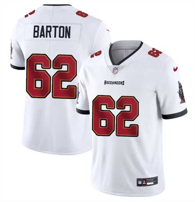 Men & Women & Youth Tampa Bay Buccaneers #62 Graham Barton White 2024 Draft Vapor Limited Stitched Jersey->tennessee titans->NFL Jersey